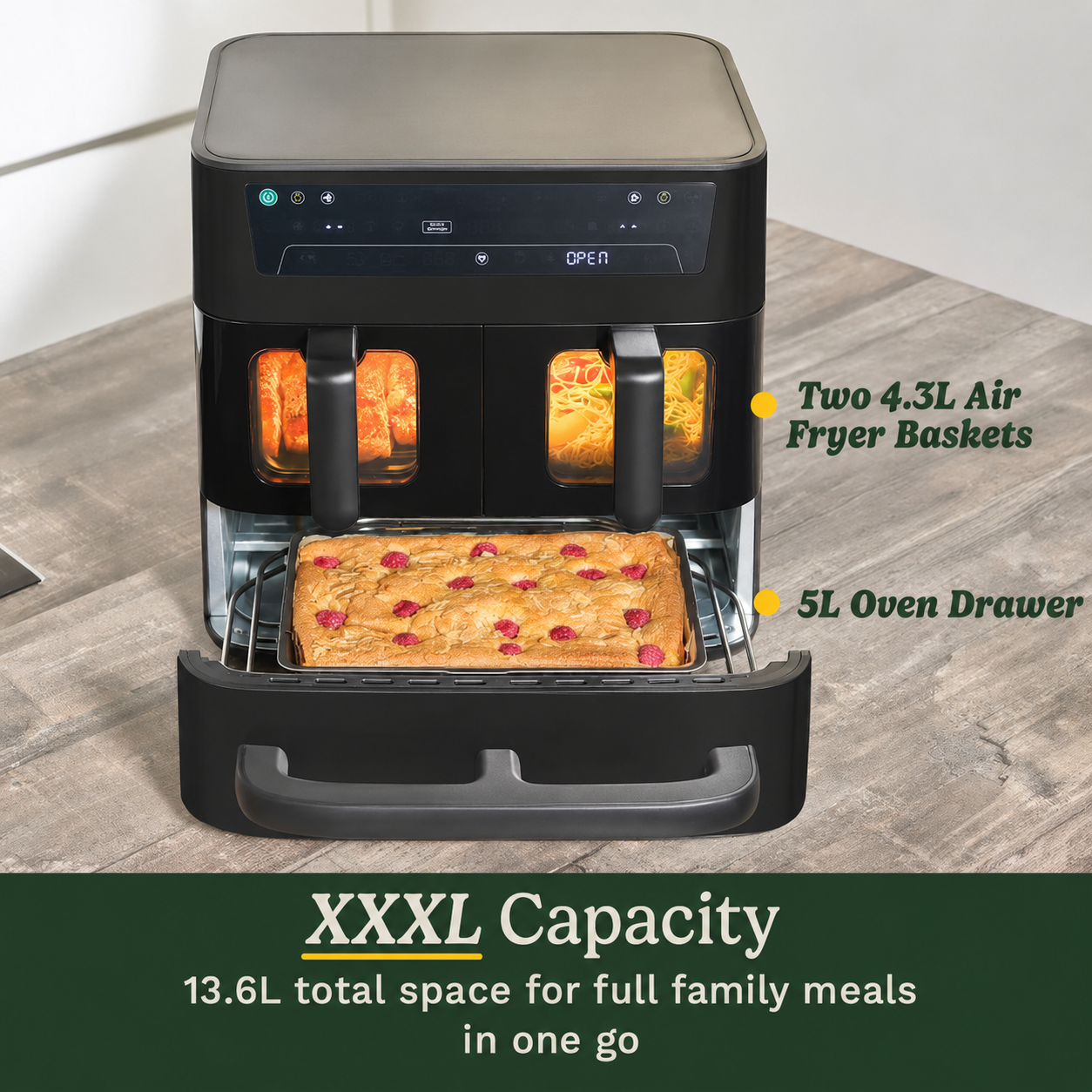 Tri Zone 13.6L Air Fryer & Oven
