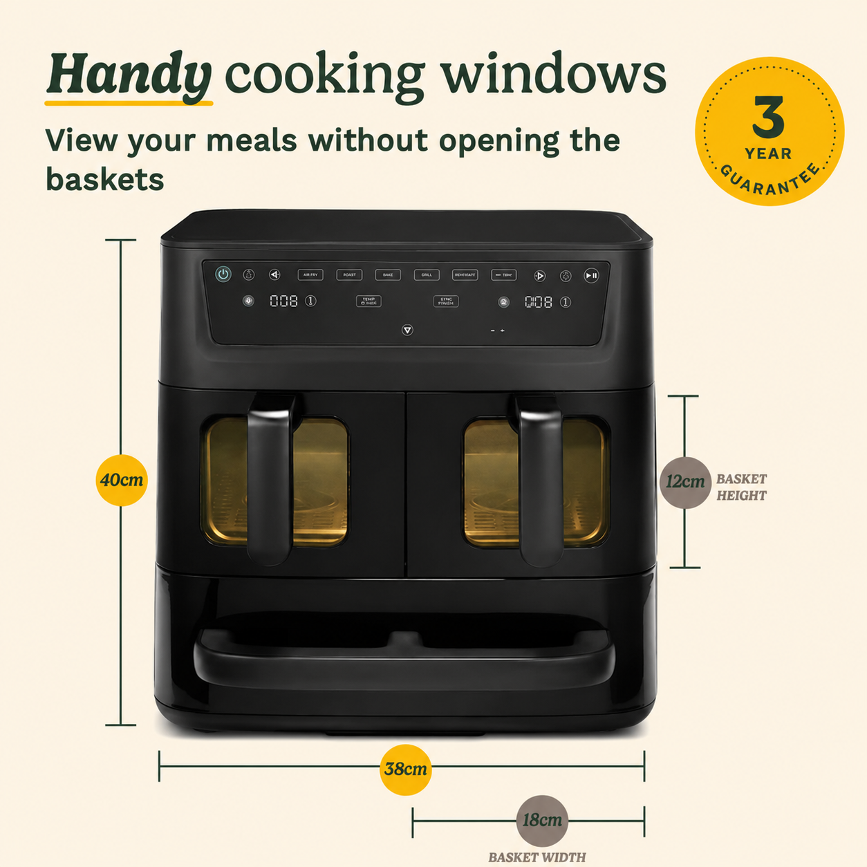 Tri Zone 13.6L Air Fryer & Oven