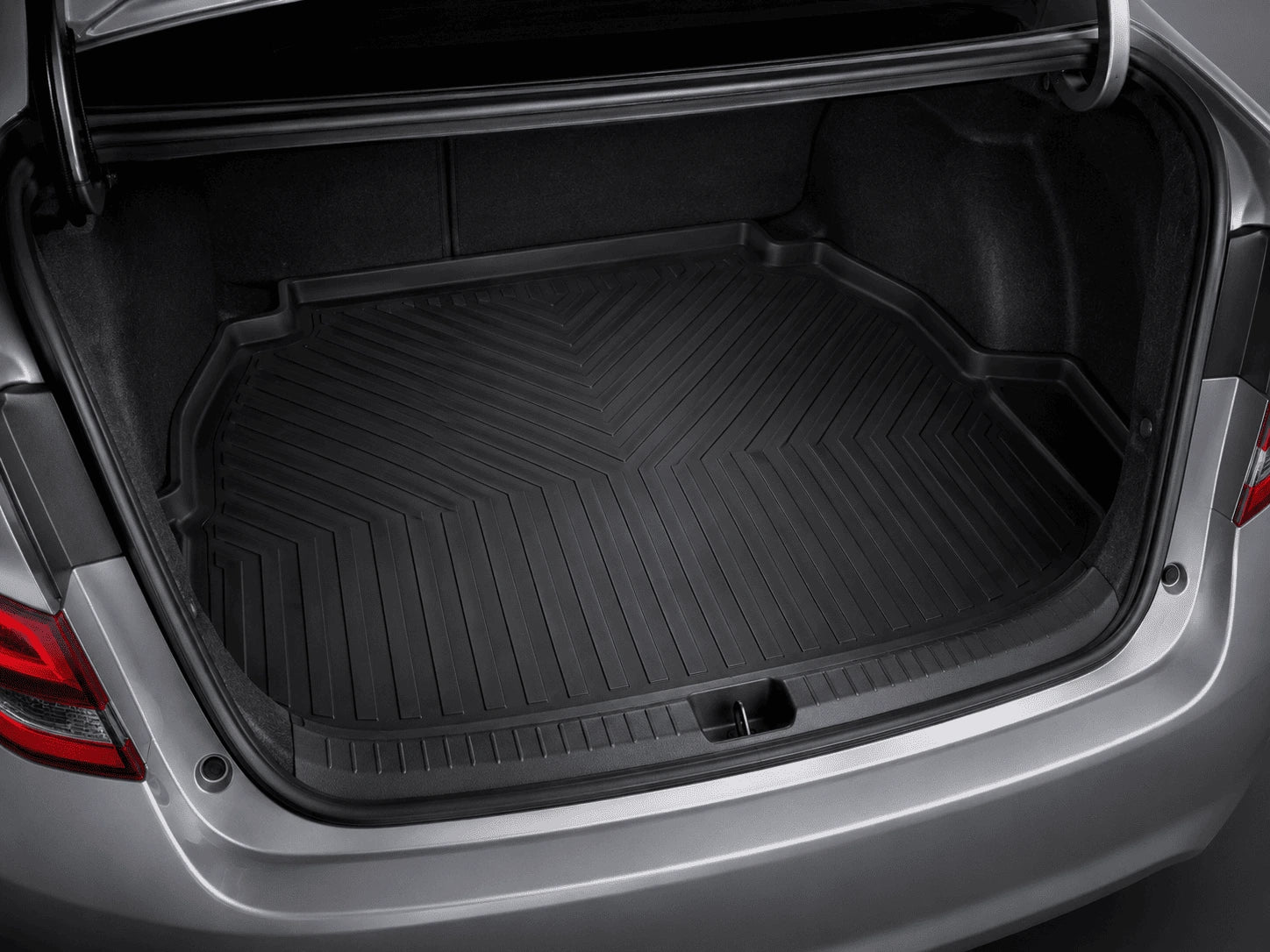 Tailored boot mat viewed from the rear